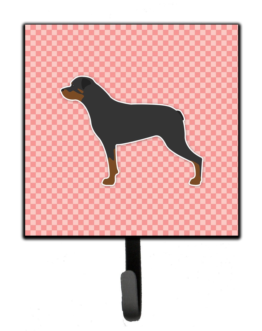 Rottweiler Checkerboard Pink Leash or Key Holder BB3666SH4 by Caroline&#39;s Treasures