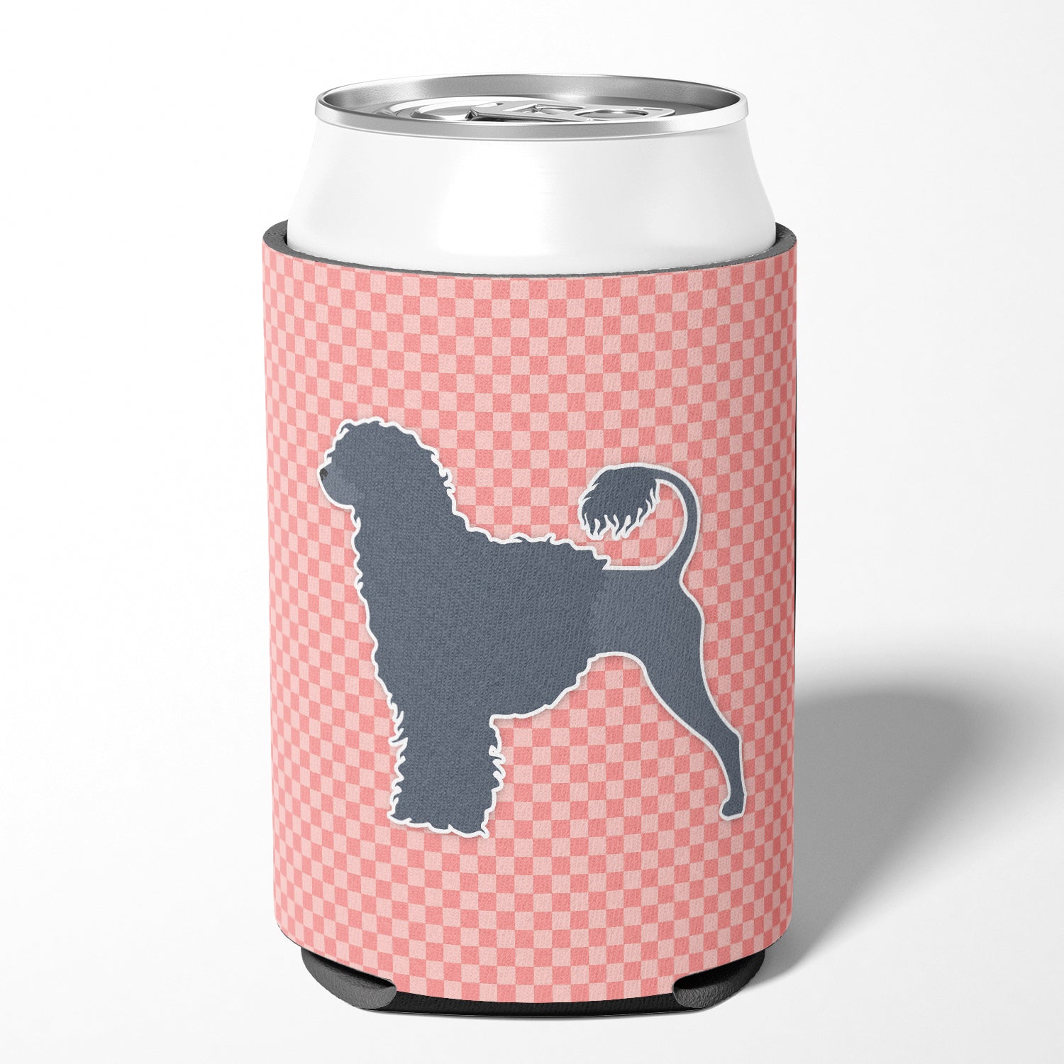 Portuguese Water Dog Checkerboard Pink Can or Bottle Hugger BB3668CC  the-store.com.