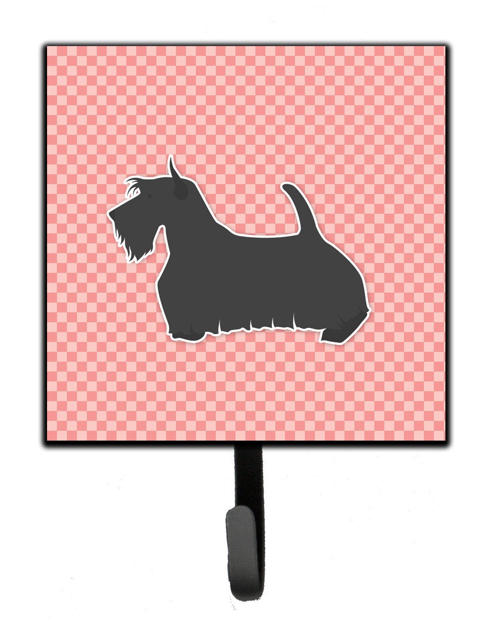 Scottish Terrier Checkerboard Pink Leash or Key Holder BB3669SH4 by Caroline&#39;s Treasures