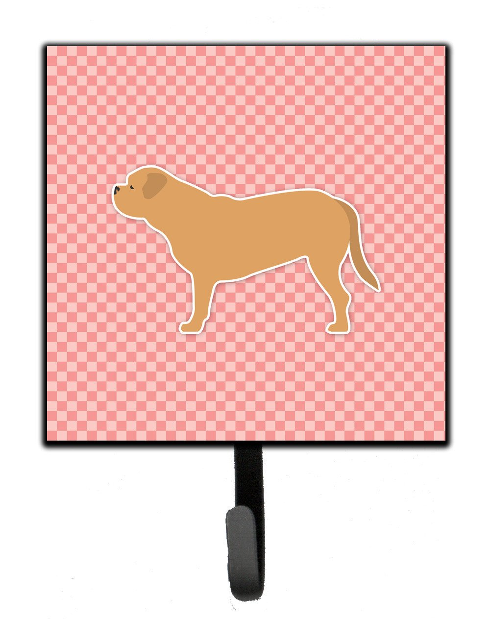 Dogue de Bordeaux Checkerboard Pink Leash or Key Holder BB3670SH4 by Caroline&#39;s Treasures