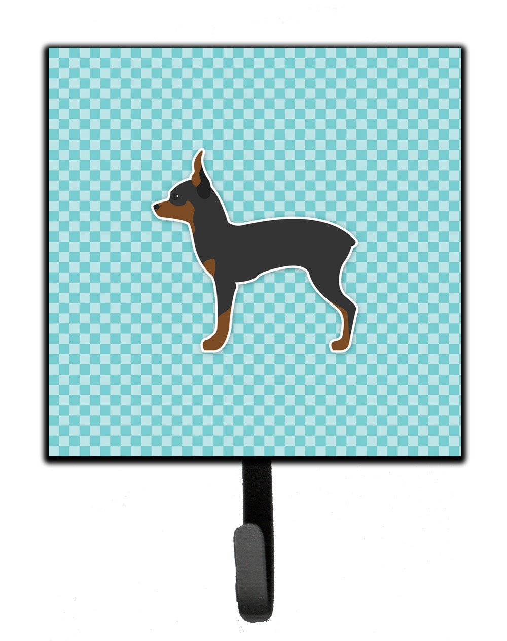 Toy Fox Terrier  Checkerboard Blue Leash or Key Holder BB3687SH4 by Caroline&#39;s Treasures