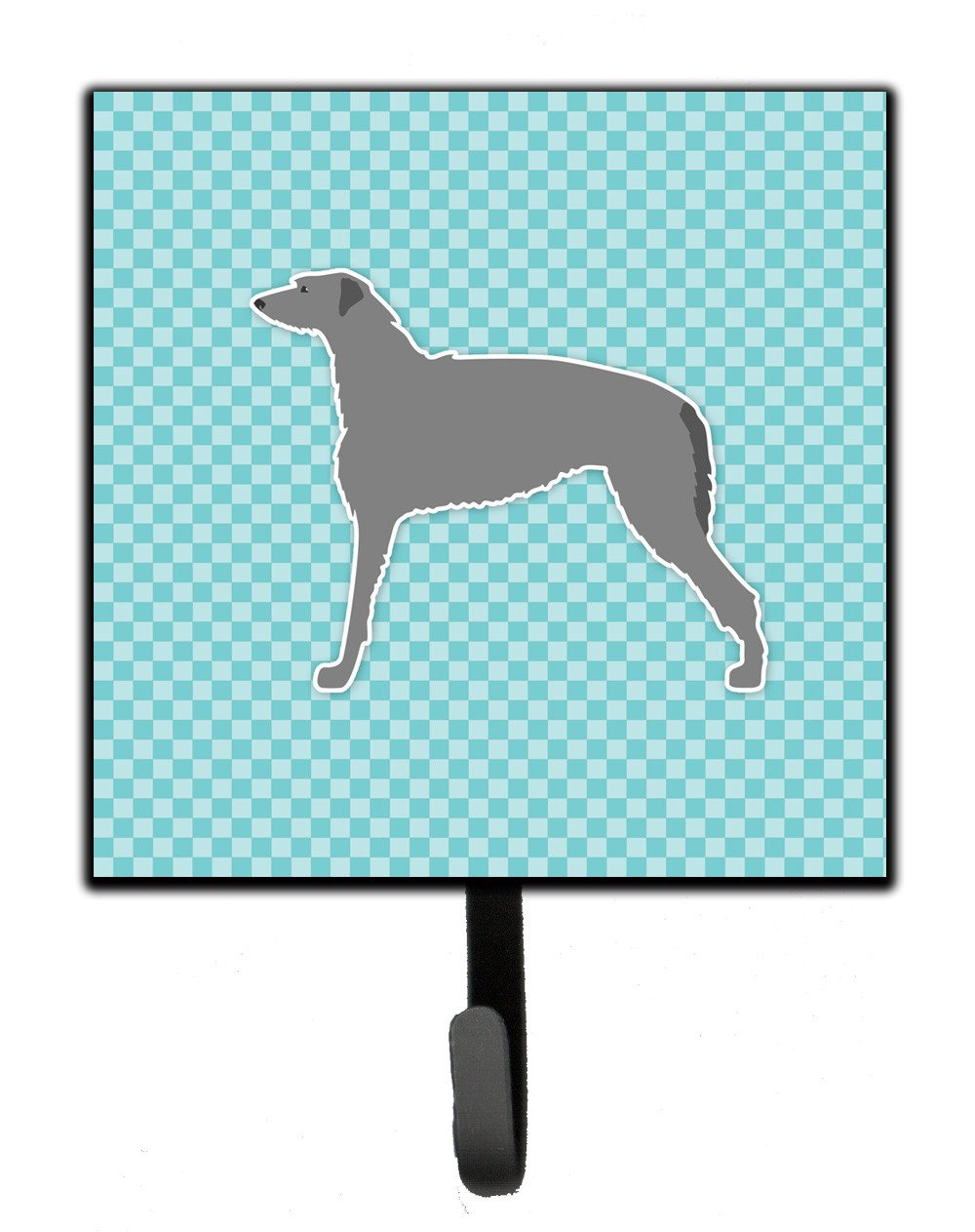 Scottish Deerhound  Checkerboard Blue Leash or Key Holder BB3696SH4 by Caroline&#39;s Treasures