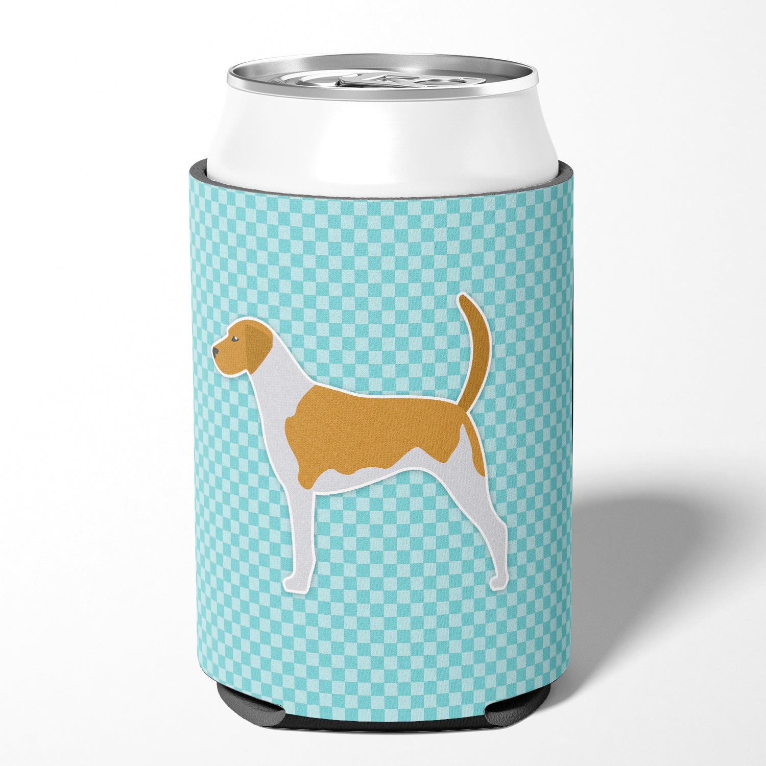 American Foxhound  Checkerboard Blue Can or Bottle Hugger BB3698CC  the-store.com.