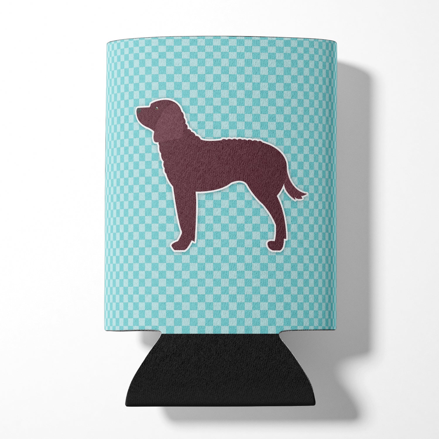 American Water Spaniel  Checkerboard Blue Can or Bottle Hugger BB3701CC  the-store.com.