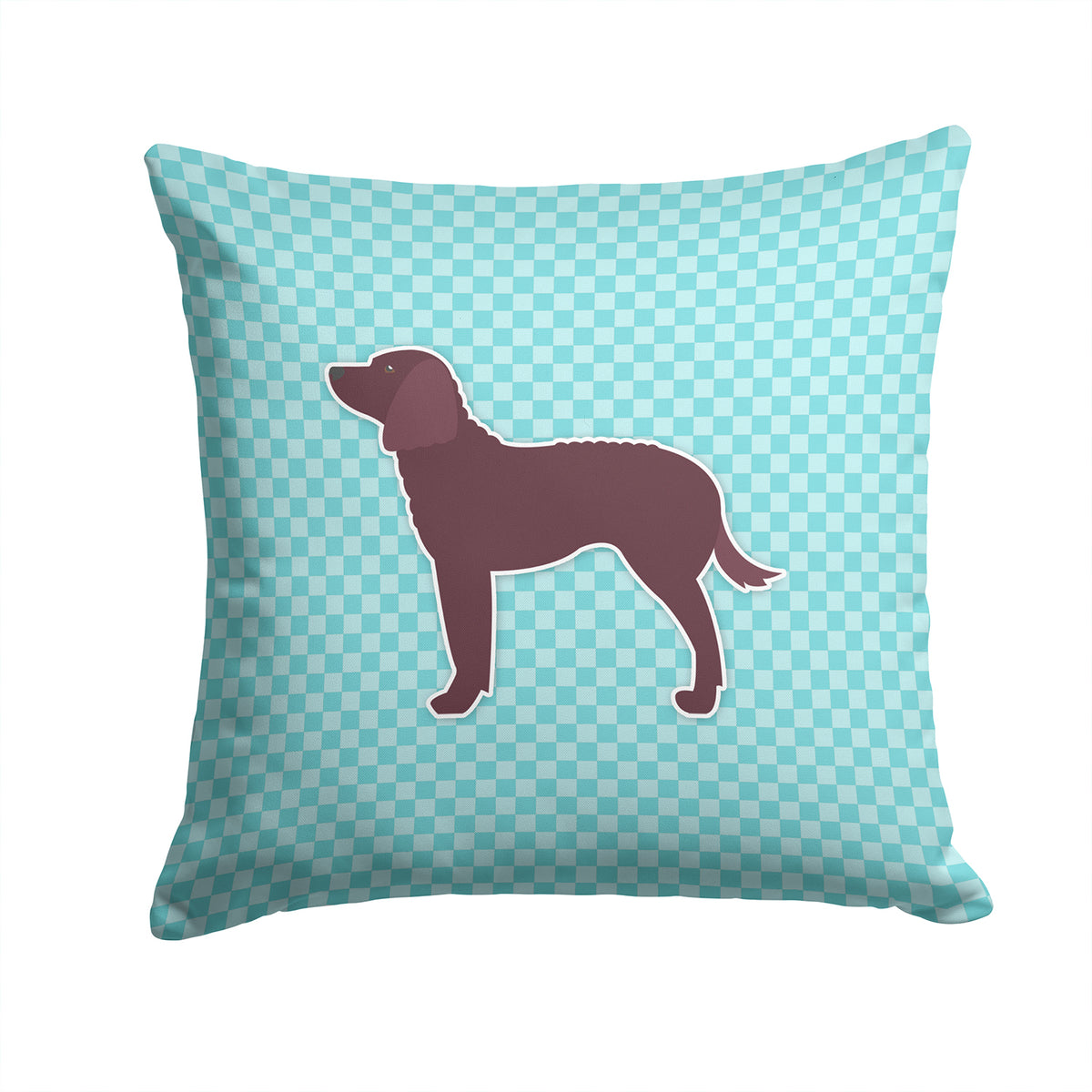 American Water Spaniel  Checkerboard Blue Fabric Decorative Pillow BB3701PW1414 - the-store.com