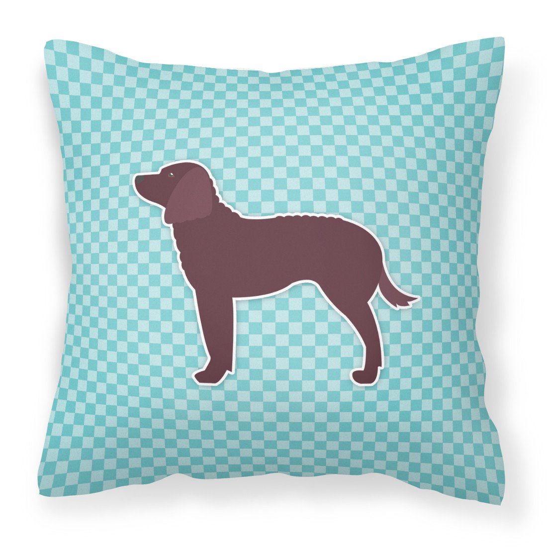 American Water Spaniel  Checkerboard Blue Fabric Decorative Pillow BB3701PW1818 by Caroline&#39;s Treasures