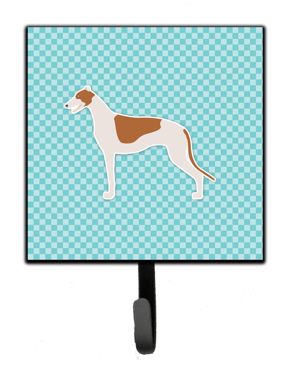 Greyhound  Checkerboard Blue Leash or Key Holder BB3705SH4 by Caroline&#39;s Treasures