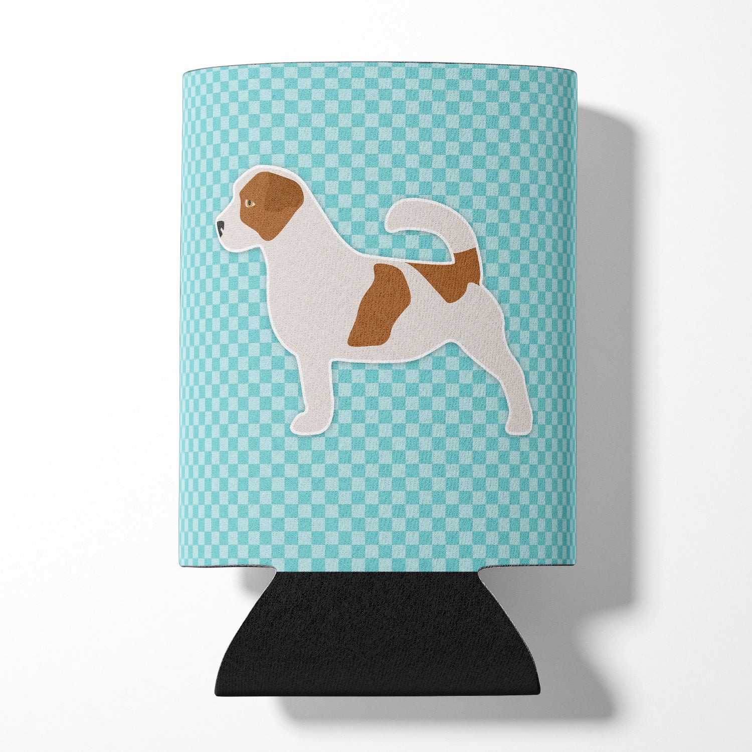 Jack Russell Terrier  Checkerboard Blue Can or Bottle Hugger BB3707CC  the-store.com.