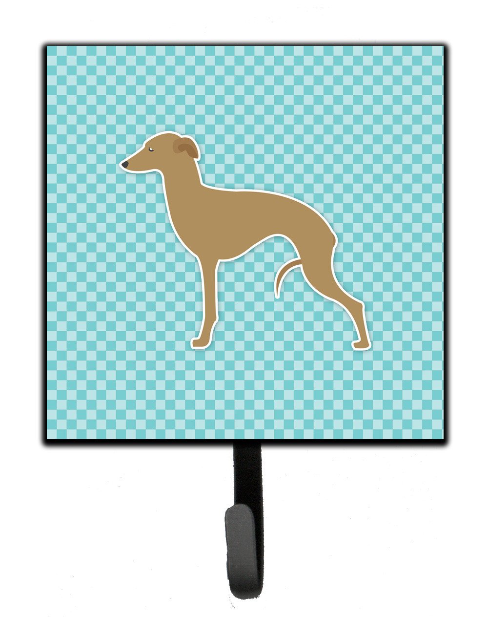 Italian Greyhound Checkerboard Blue Leash or Key Holder BB3714SH4 by Caroline&#39;s Treasures