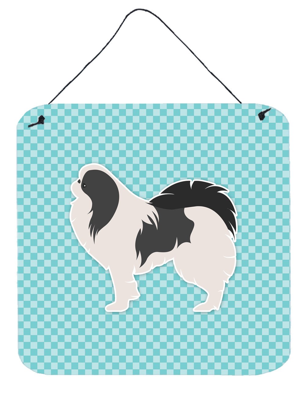 Japanese Chin Checkerboard Blue Wall or Door Hanging Prints BB3737DS66 by Caroline&#39;s Treasures
