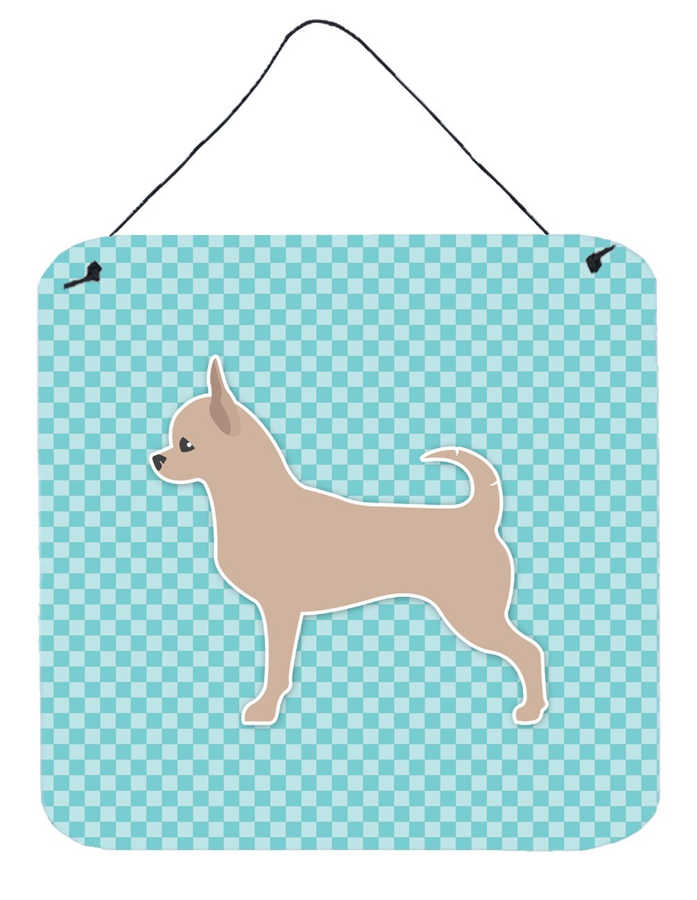 Chihuahua Checkerboard Blue Wall or Door Hanging Prints BB3750DS66 by Caroline&#39;s Treasures