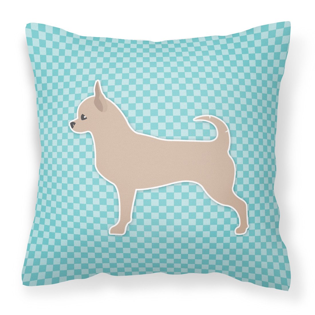 Chihuahua Checkerboard Blue Fabric Decorative Pillow BB3750PW1818 by Caroline&#39;s Treasures