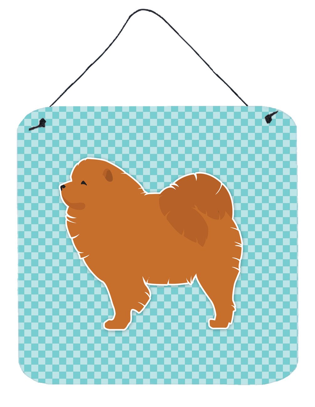 Chow Chow Checkerboard Blue Wall or Door Hanging Prints BB3751DS66 by Caroline&#39;s Treasures