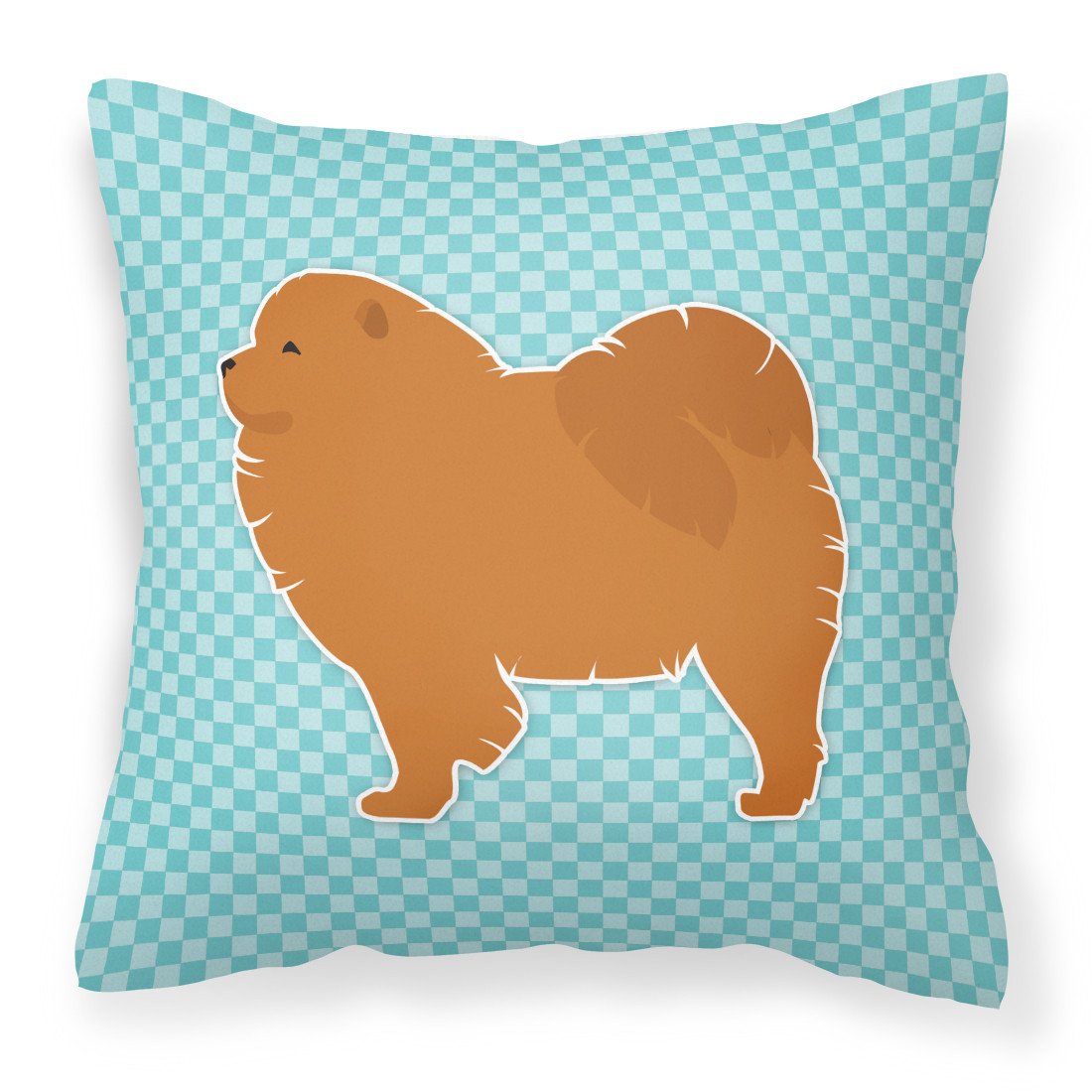 Chow Chow Checkerboard Blue Fabric Decorative Pillow BB3751PW1818 by Caroline&#39;s Treasures