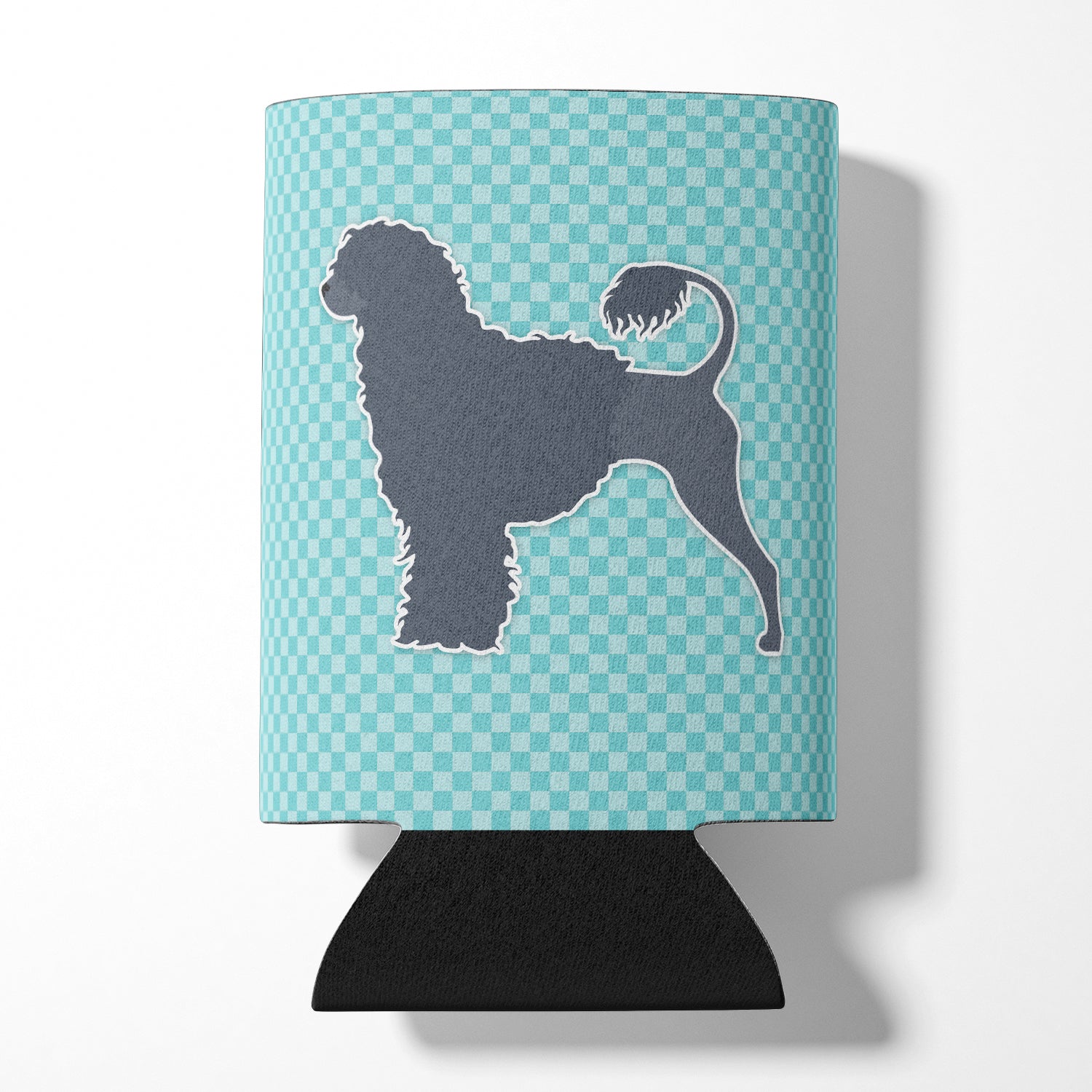 Portuguese Water Dog Checkerboard Blue Can or Bottle Hugger BB3768CC  the-store.com.