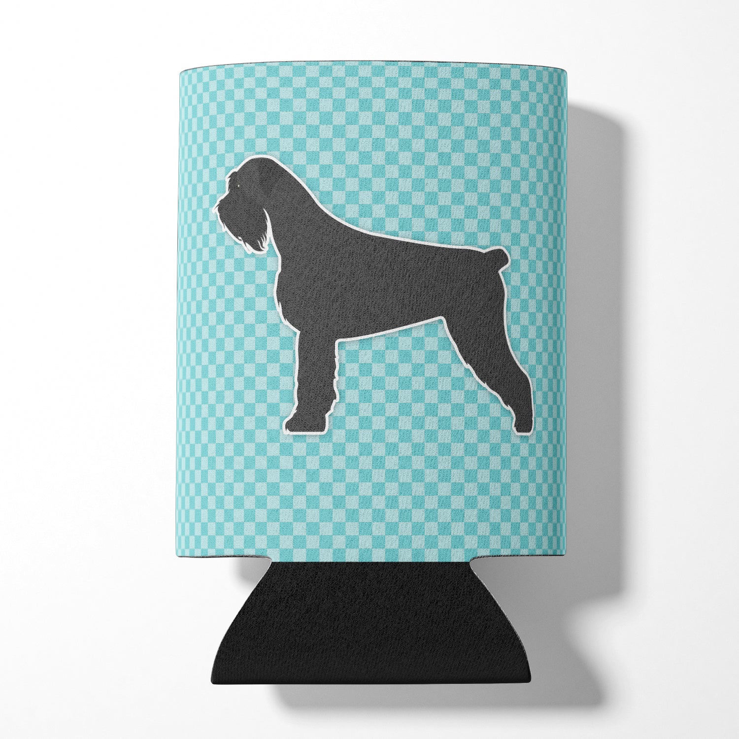 Giant Schnauzer Checkerboard Blue Can or Bottle Hugger BB3773CC  the-store.com.