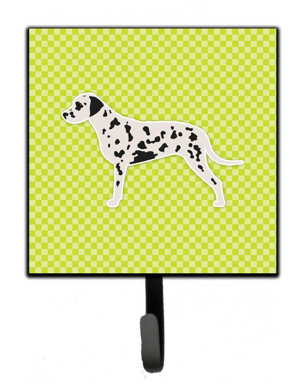 Dalmatian Checkerboard Green Leash or Key Holder BB3783SH4 by Caroline&#39;s Treasures