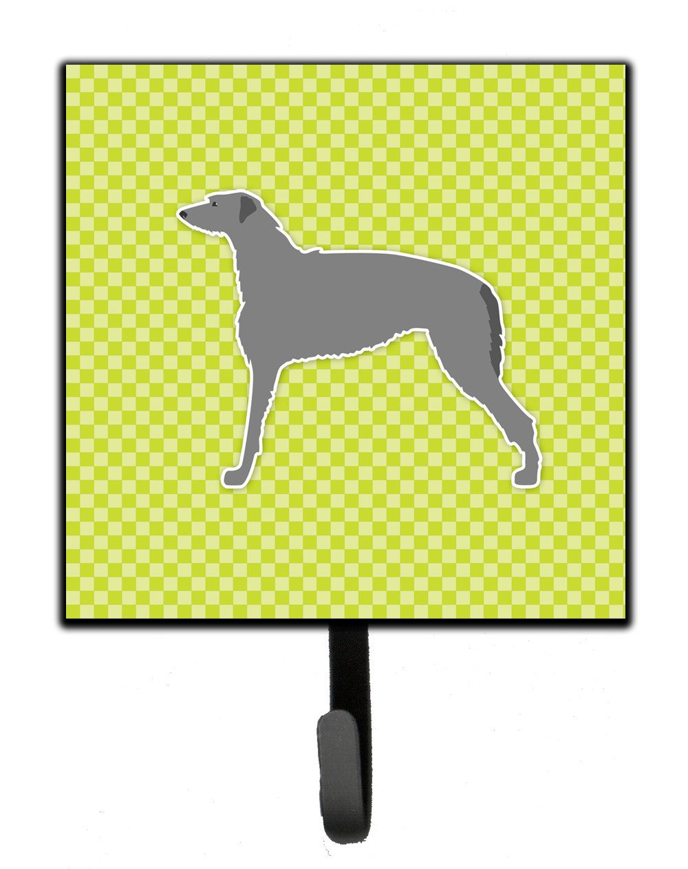 Scottish Deerhound Checkerboard Green Leash or Key Holder BB3796SH4 by Caroline&#39;s Treasures