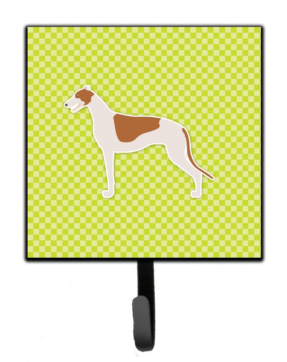 Greyhound Checkerboard Green Leash or Key Holder BB3805SH4 by Caroline&#39;s Treasures