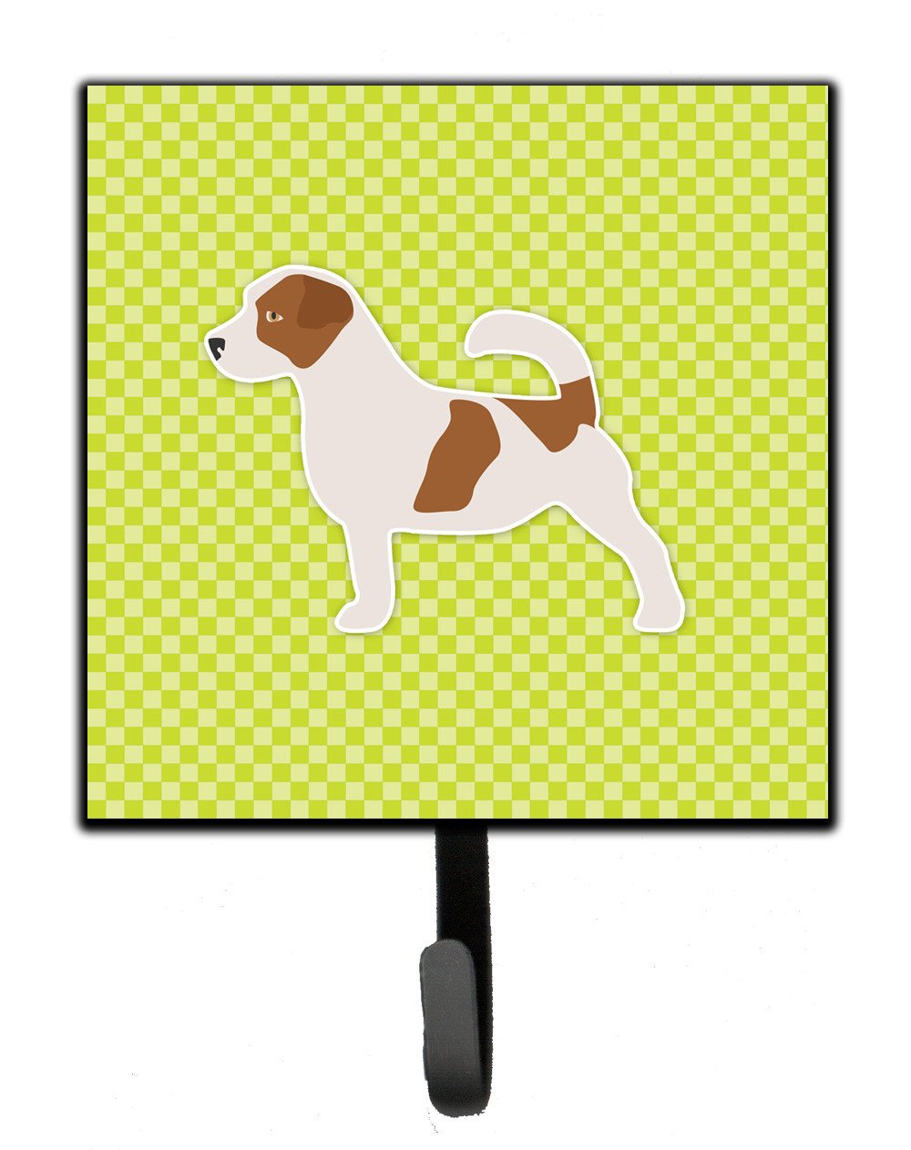 Jack Russell Terrier Checkerboard Green Leash or Key Holder BB3807SH4 by Caroline&#39;s Treasures