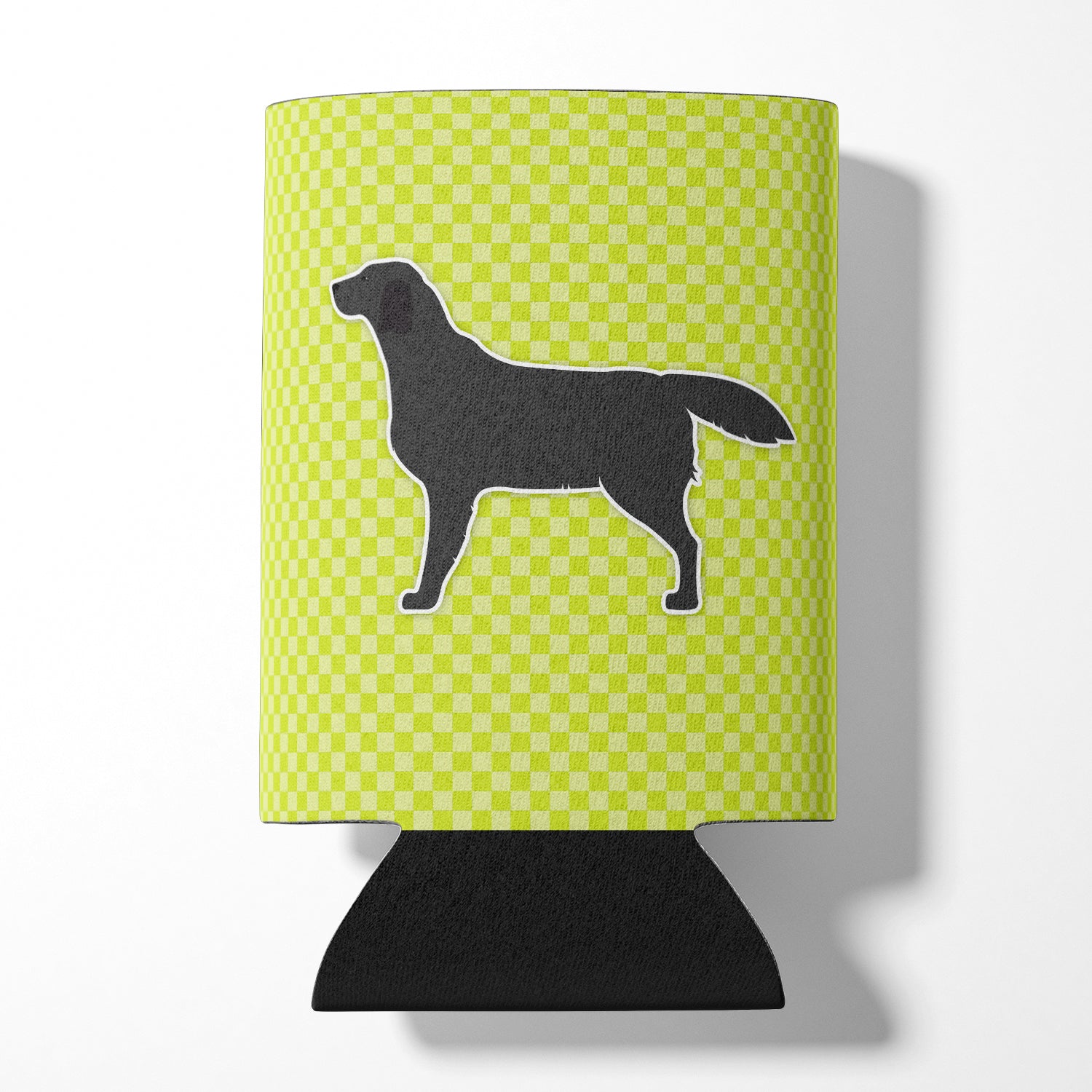 Black Labrador Retriever Checkerboard Green Can ou Bottle Hugger BB3808CC