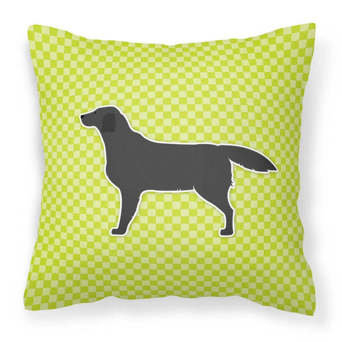 Black Labrador Retriever Checkerboard Green Fabric Decorative Pillow BB3808PW1818 by Caroline's Treasures