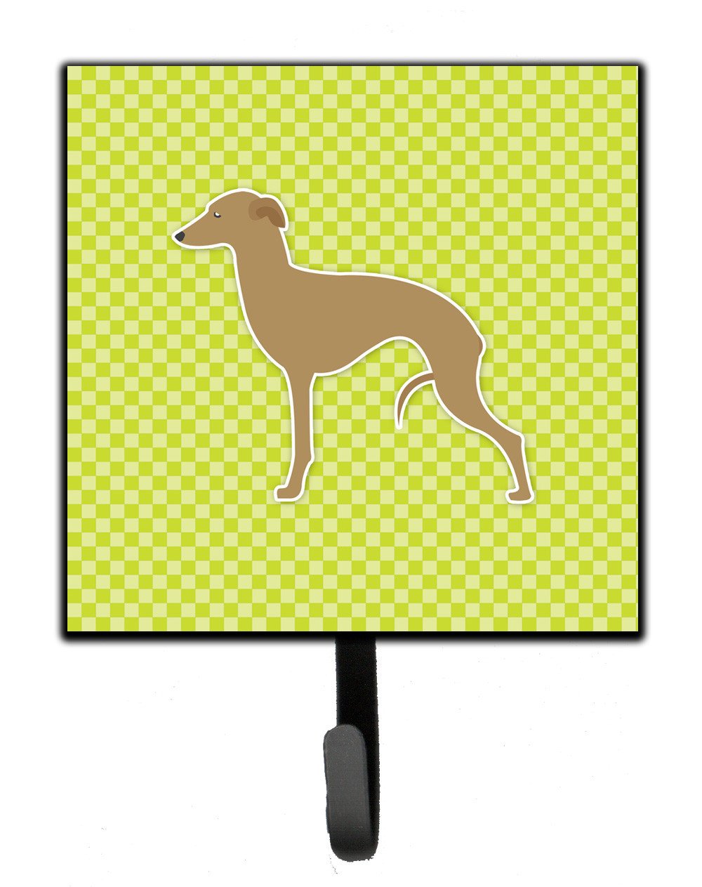 Italian Greyhound Checkerboard Green Leash or Key Holder BB3814SH4 by Caroline's Treasures