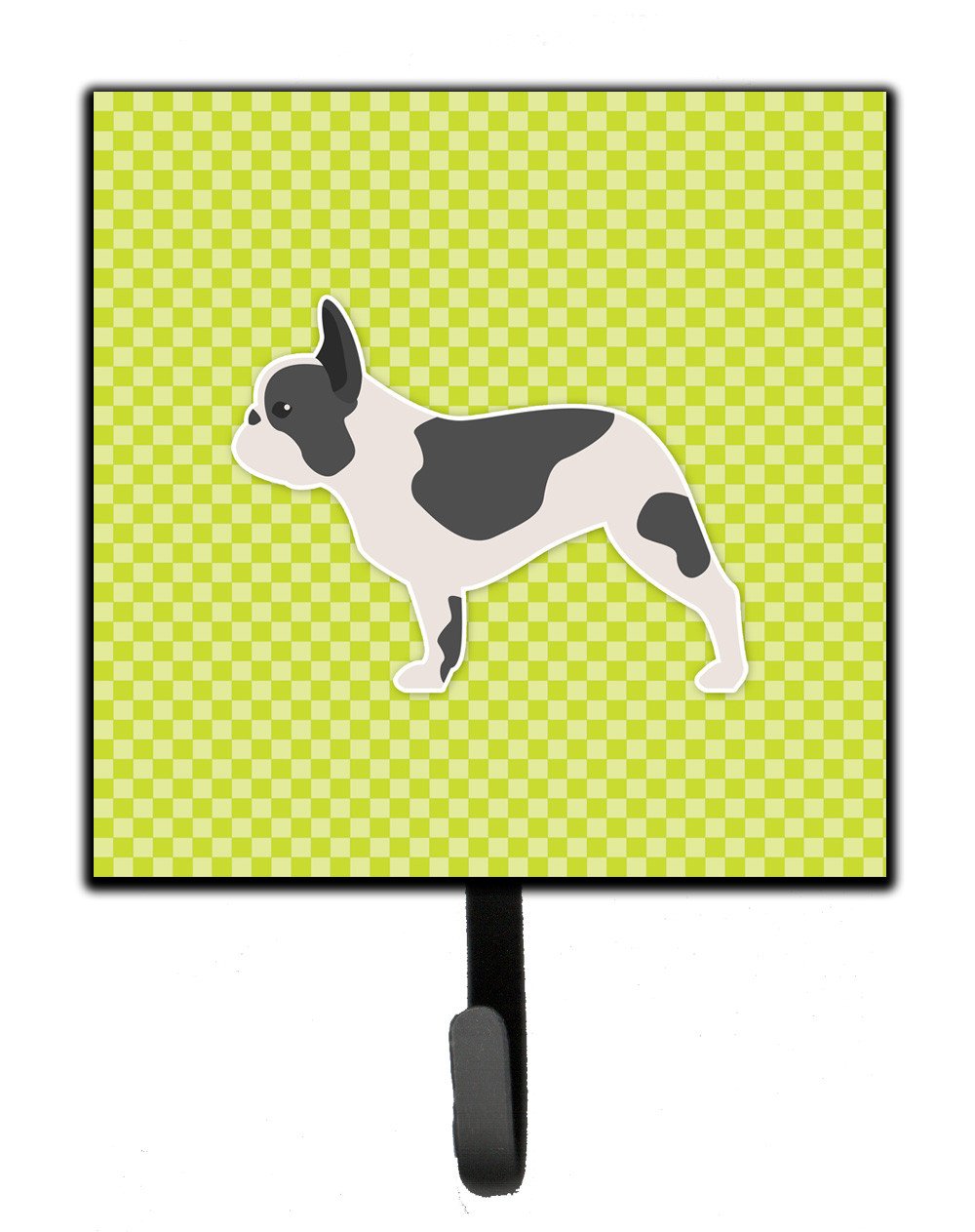 French Bulldog Checkerboard Green Leash or Key Holder BB3841SH4 by Caroline&#39;s Treasures