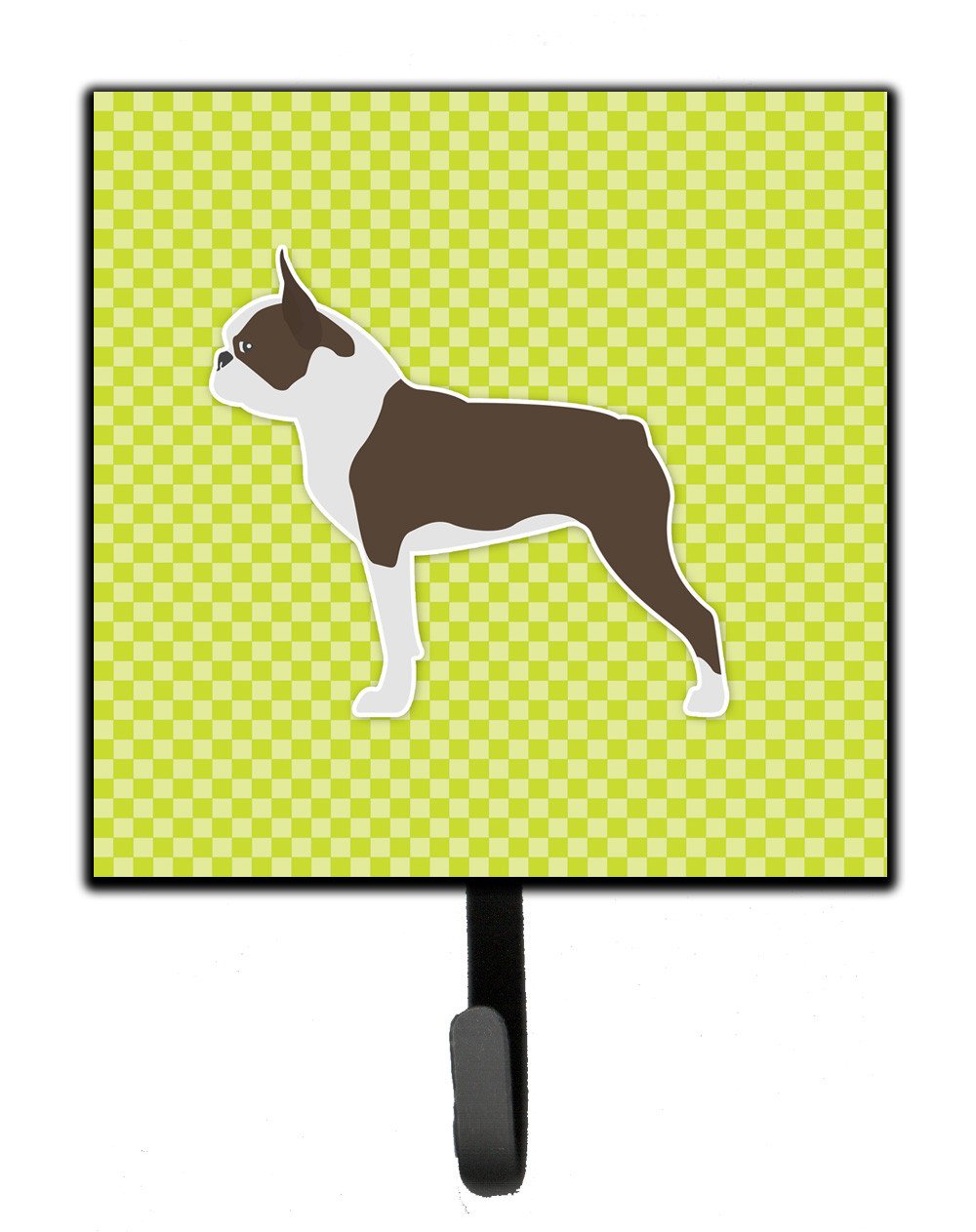 Boston Terrier Checkerboard Green Leash or Key Holder BB3844SH4 by Caroline's Treasures