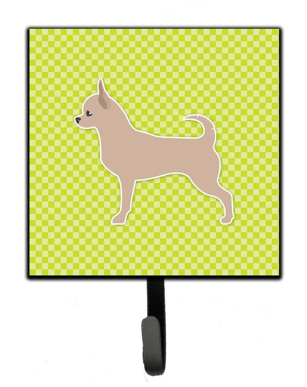 Chihuahua Checkerboard Green Leash or Key Holder BB3850SH4 by Caroline&#39;s Treasures