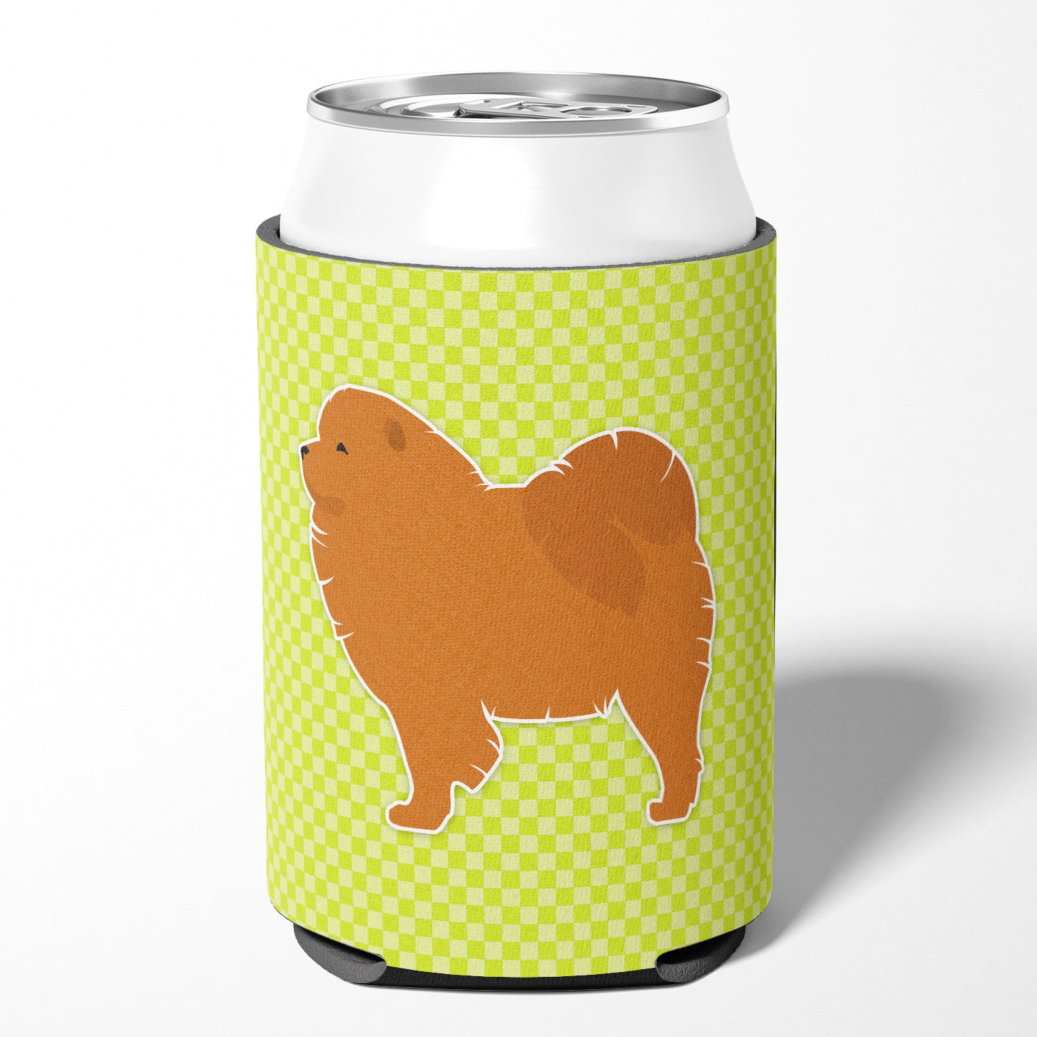 Chow Chow Checkerboard Green Can or Bottle Hugger BB3851CC