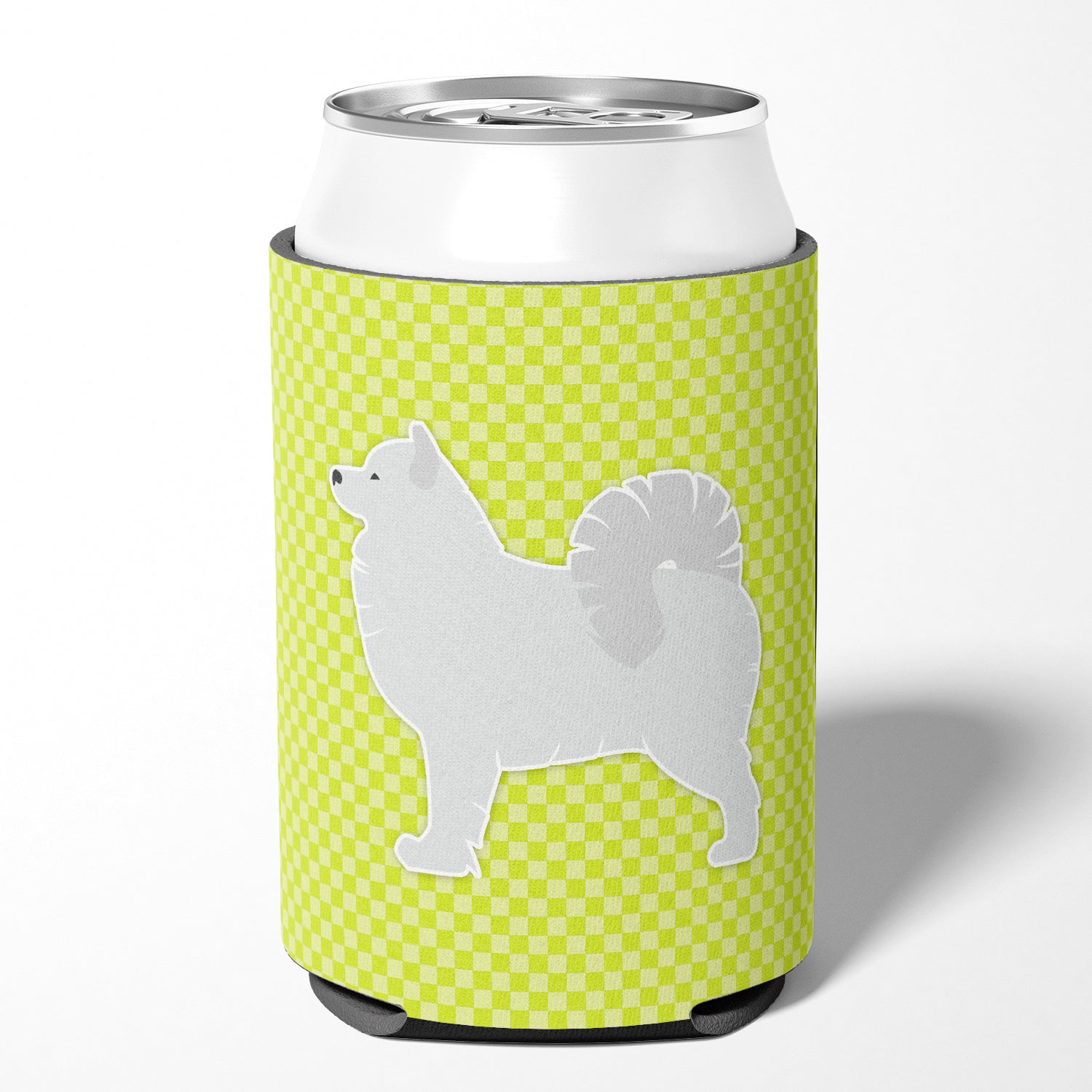 Samoyed Checkerboard Green Can or Bottle Hugger BB3859CC  the-store.com.