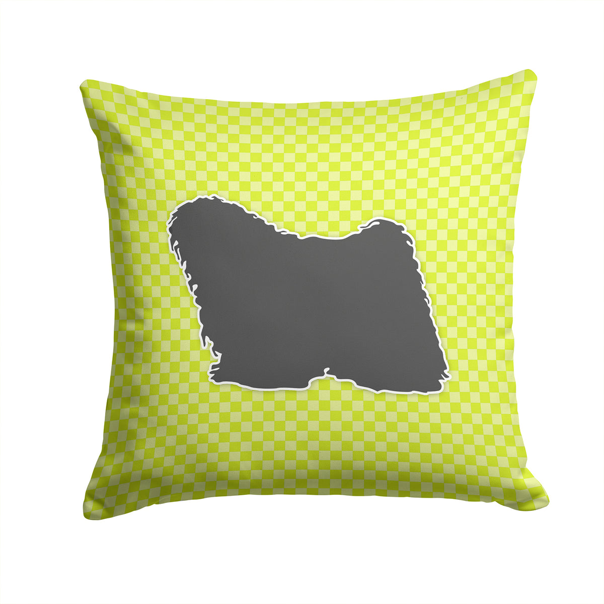 Puli Checkerboard Green Fabric Decorative Pillow BB3863PW1414 - the-store.com