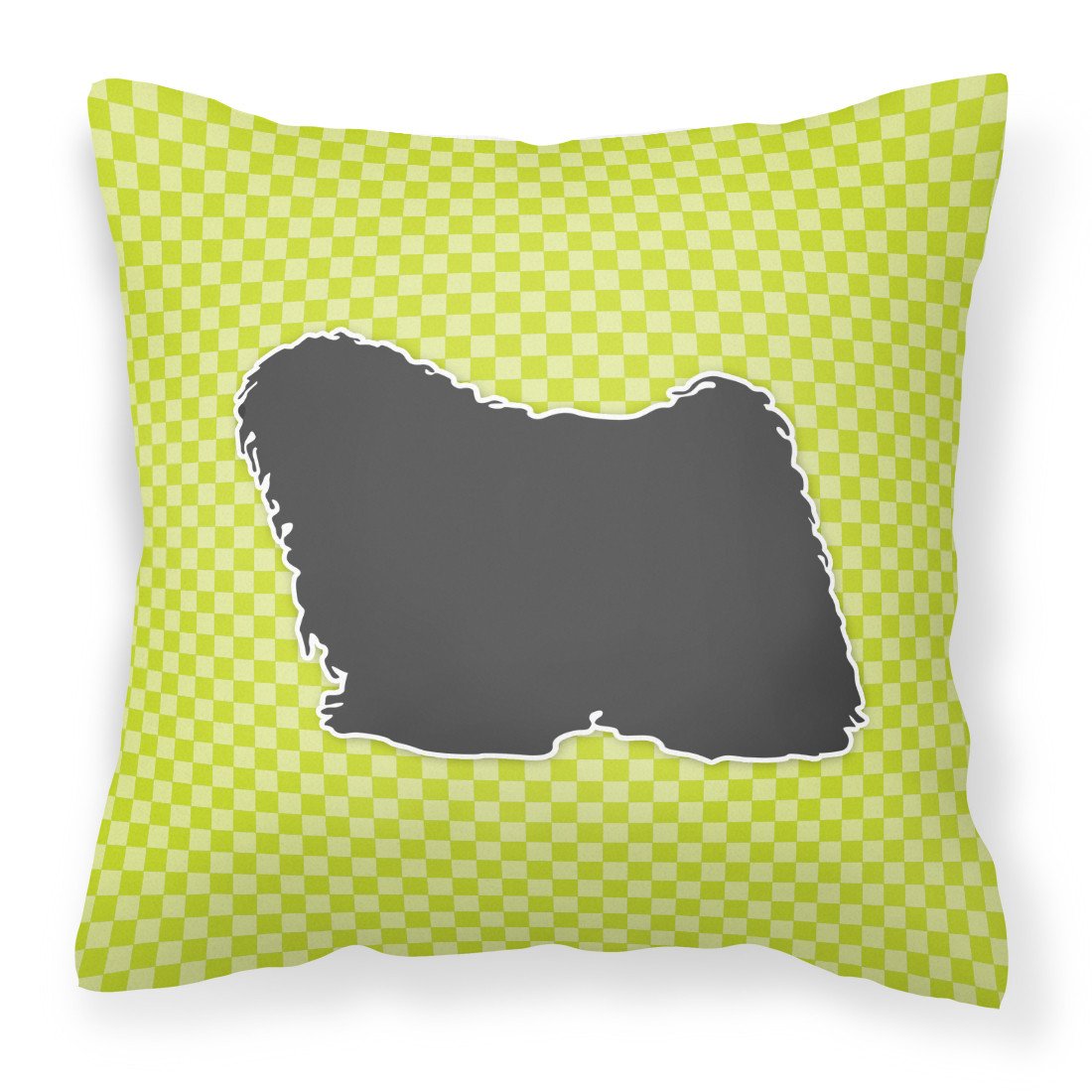 Puli Checkerboard Green Fabric Decorative Pillow BB3863PW1818 by Caroline&#39;s Treasures