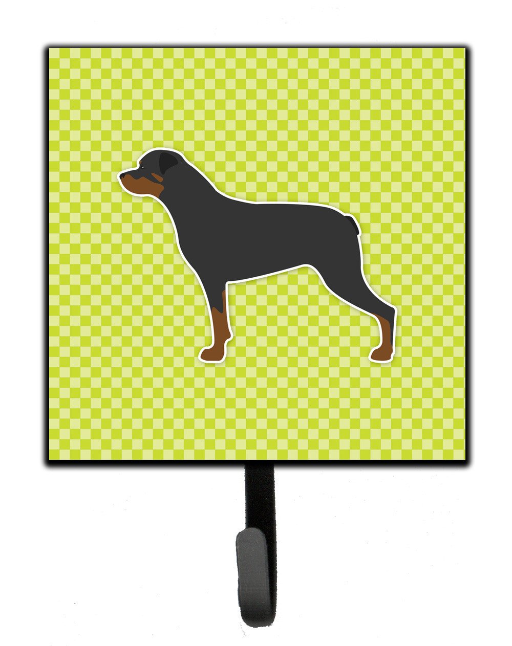Rottweiler Checkerboard Green Leash or Key Holder BB3866SH4 by Caroline&#39;s Treasures