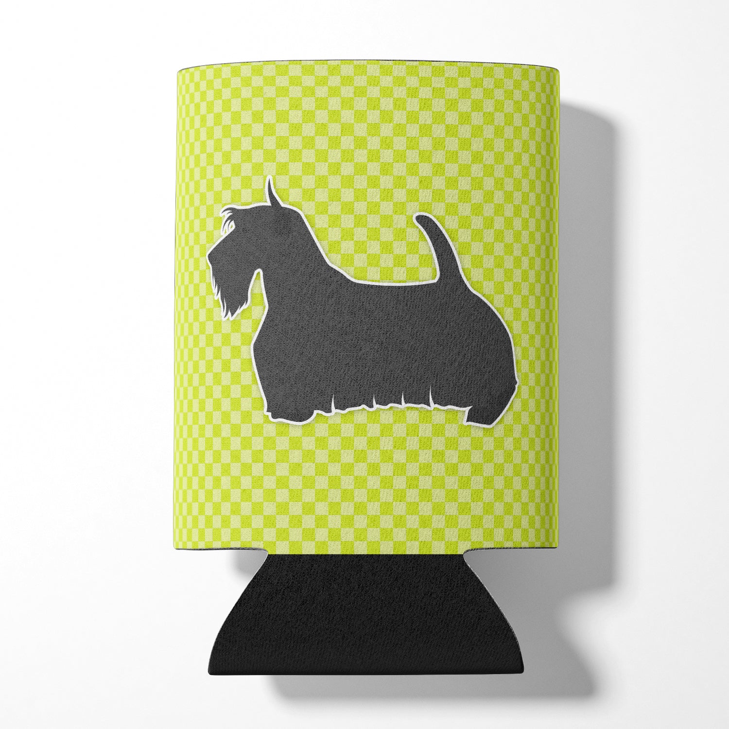 Scottish Terrier Checkerboard Green Can or Bottle Hugger BB3869CC  the-store.com.