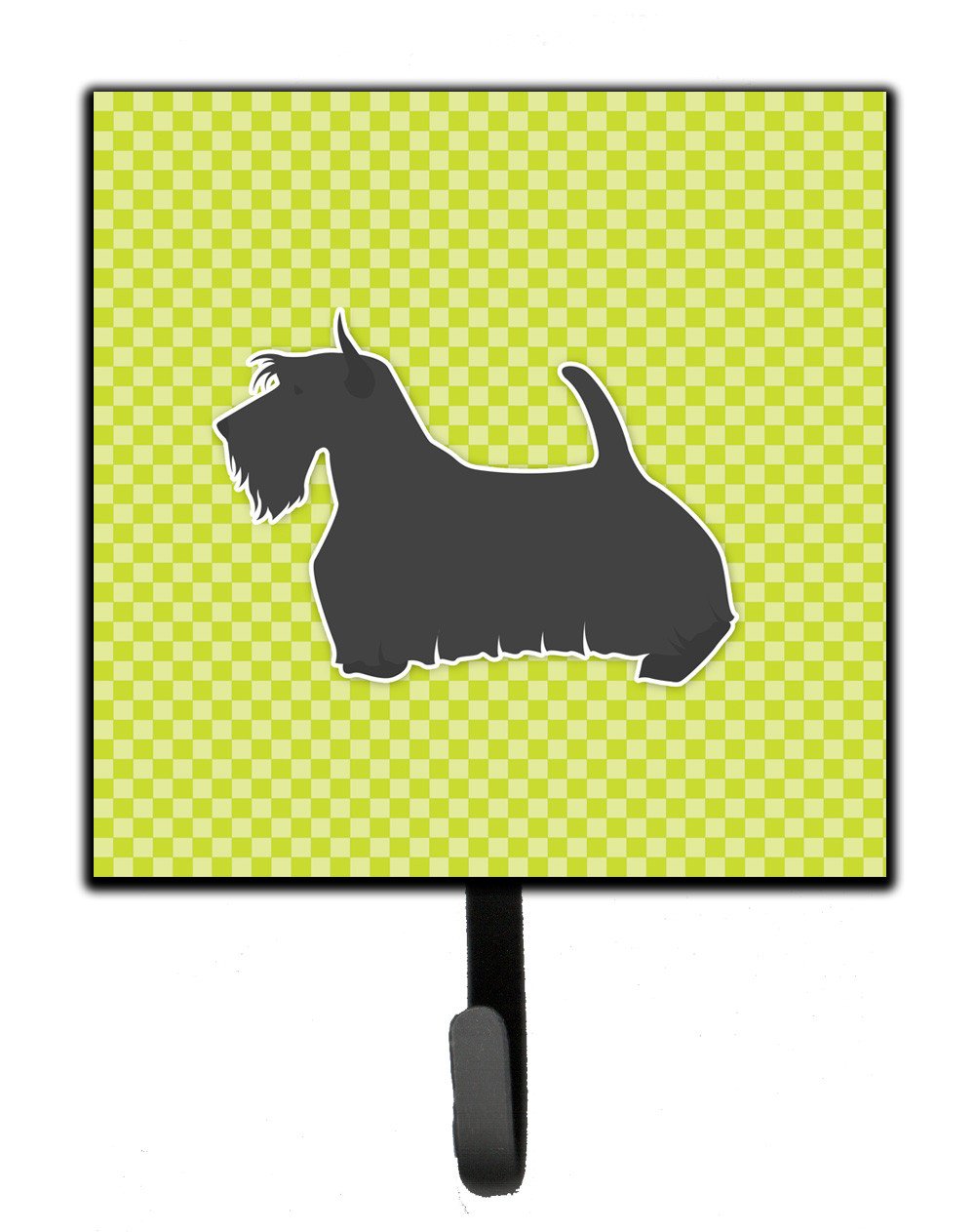 Scottish Terrier Checkerboard Green Leash or Key Holder BB3869SH4 by Caroline&#39;s Treasures