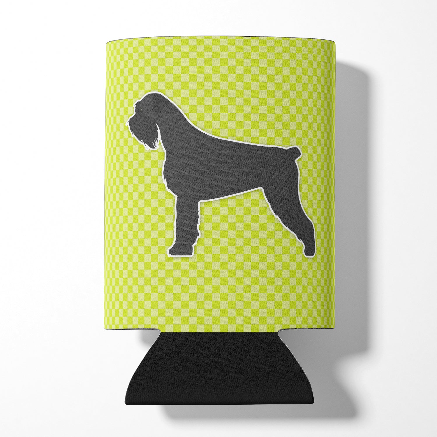 Giant Schnauzer Checkerboard Green Can or Bottle Hugger BB3873CC  the-store.com.