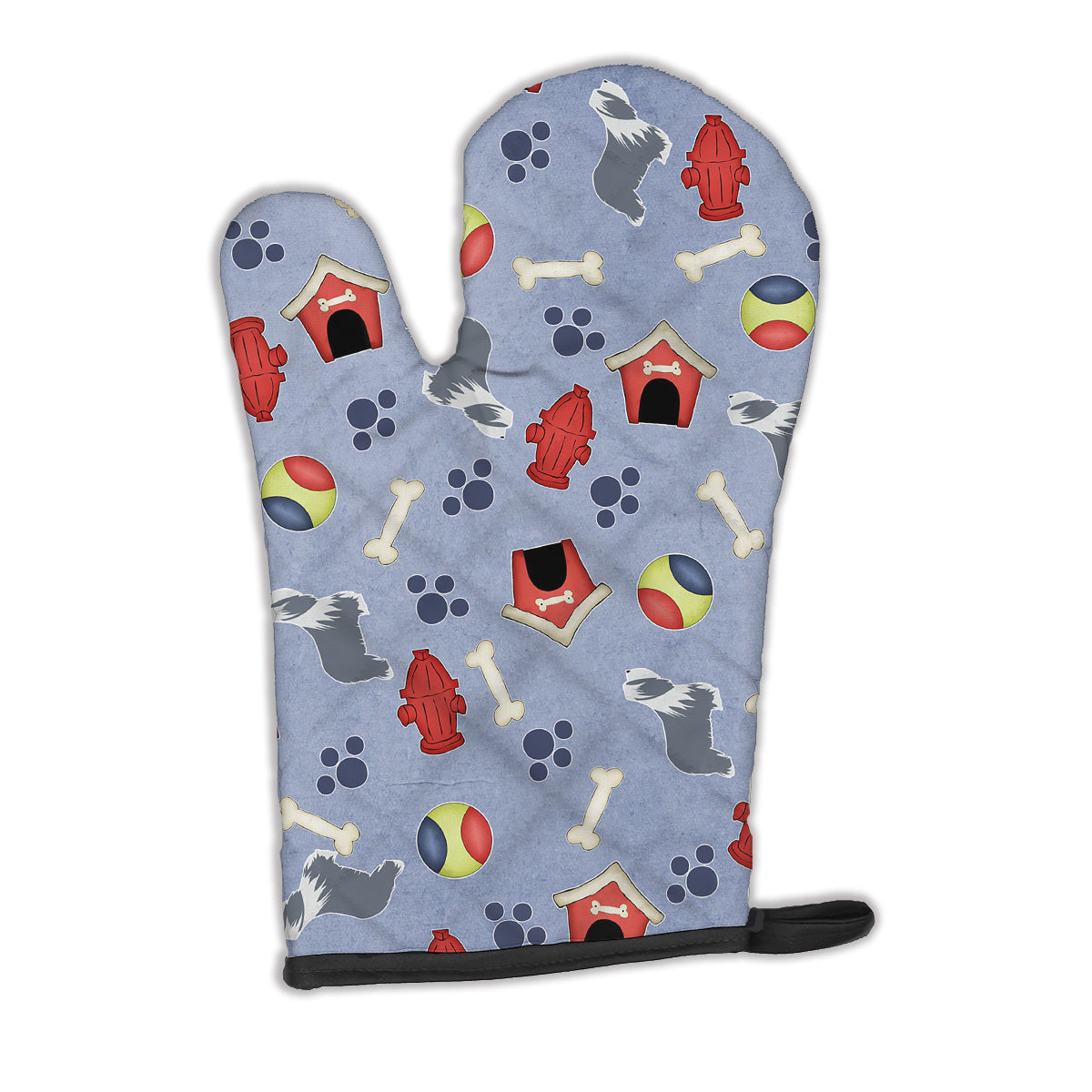 Bearded Collie Dog House Collection Oven Mitt BB3917OVMT  the-store.com.