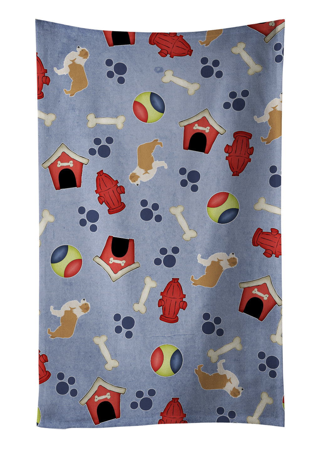 Red Border Collie Dog House Collection Kitchen Towel BB3922KTWL - the-store.com