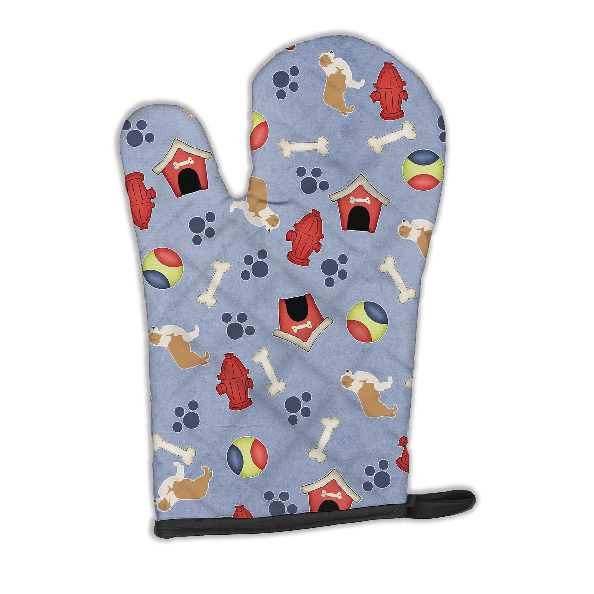 Red Border Collie Dog House Collection Oven Mitt BB3922OVMT  the-store.com.