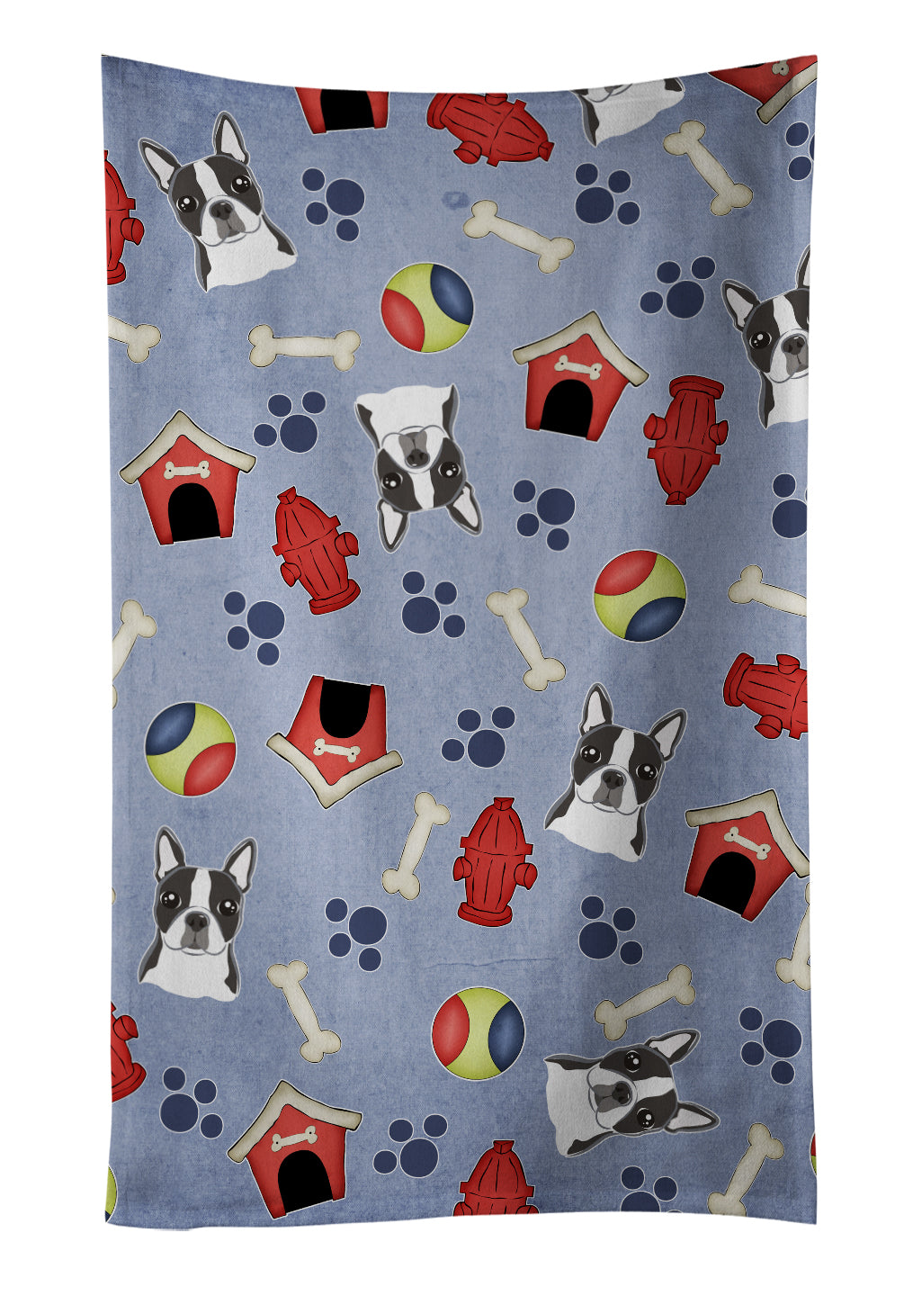 Dog House Collection Boston Terrier Kitchen Towel BB3982KTWL - the-store.com