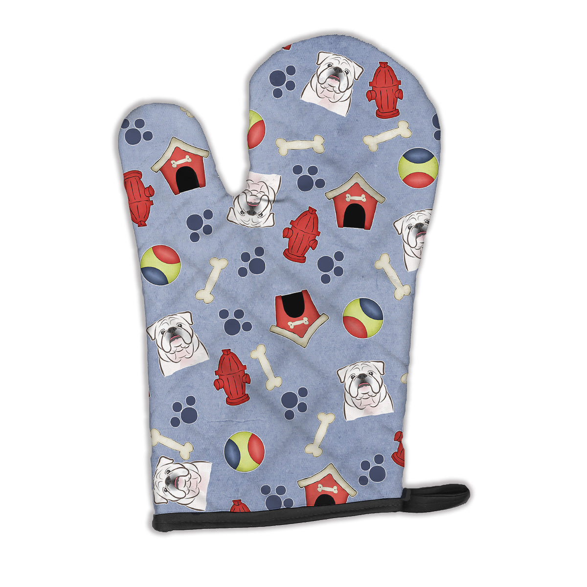 Dog House Collection White English Bulldog  Oven Mitt BB3999OVMT  the-store.com.