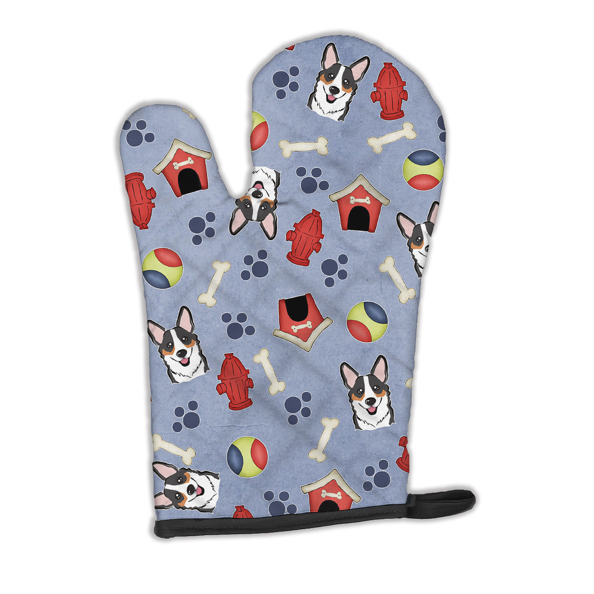 Dog House Collection Tricolor Corgi Oven Mitt BB4034OVMT  the-store.com.