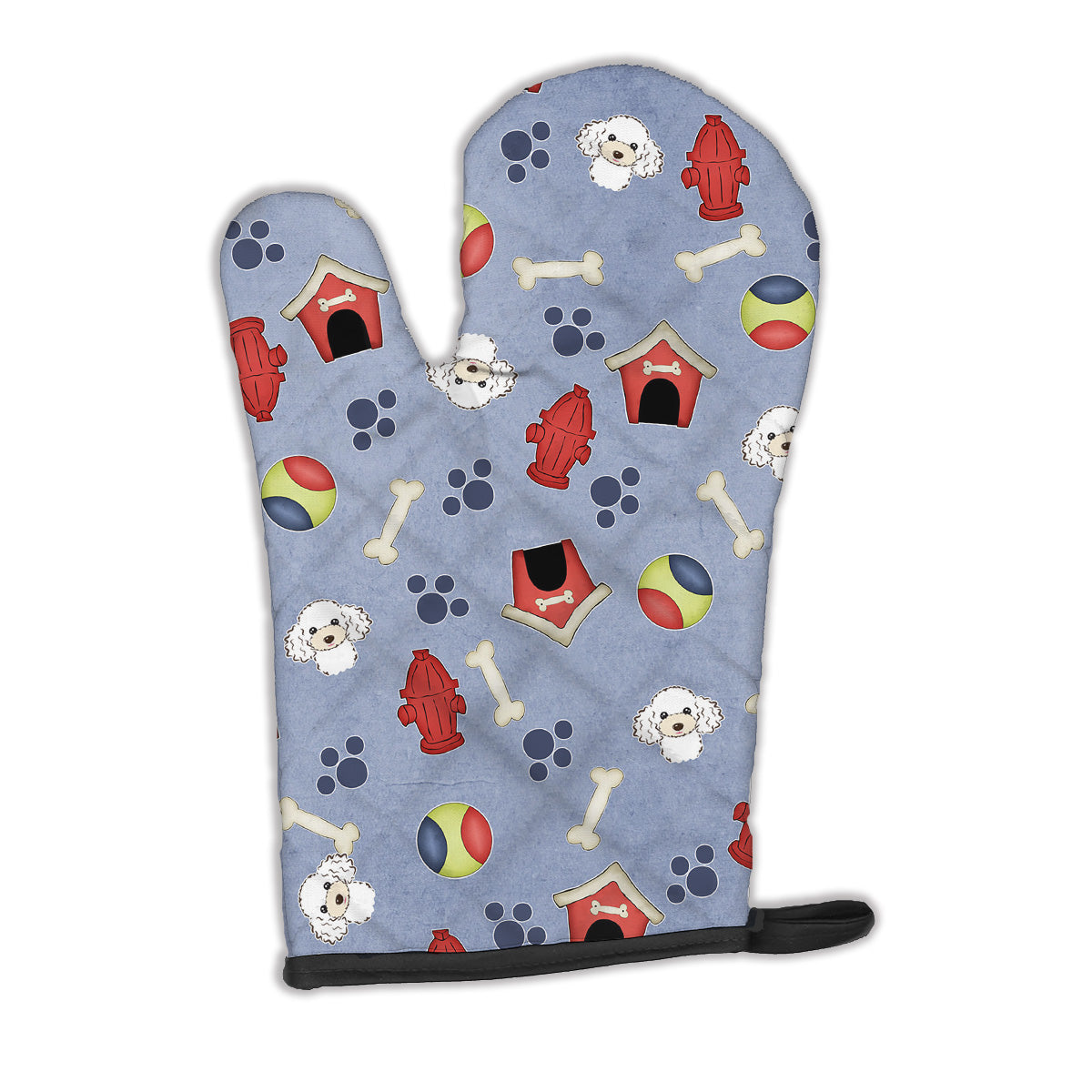 Dog House Collection White Poodle Oven Mitt BB4036OVMT  the-store.com.