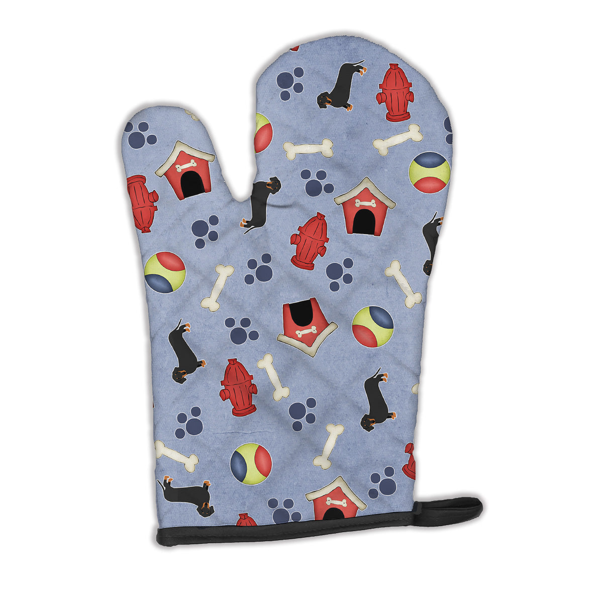 Dog House Collection Black Tan Dachshund Oven Mitt BB4079OVMT  the-store.com.