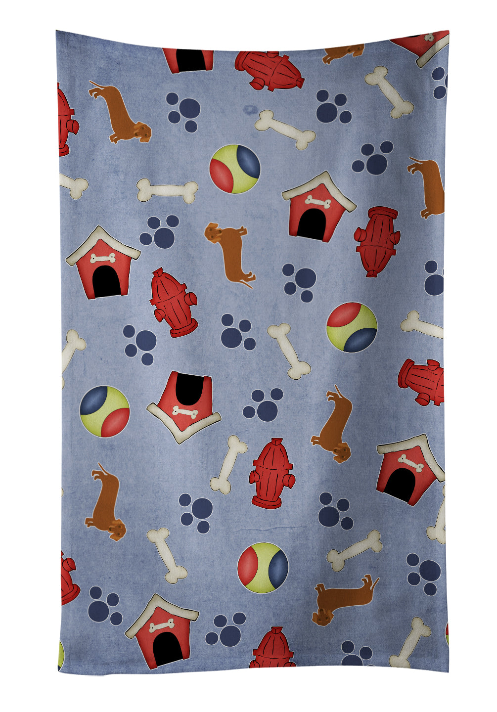 Dog House Collection Red Dachshund Kitchen Towel BB4080KTWL - the-store.com