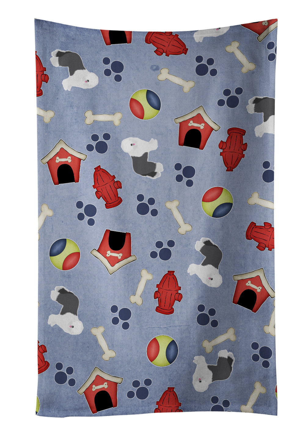 Dog House Collection Old English Sheepdog Kitchen Towel BB4107KTWL - the-store.com
