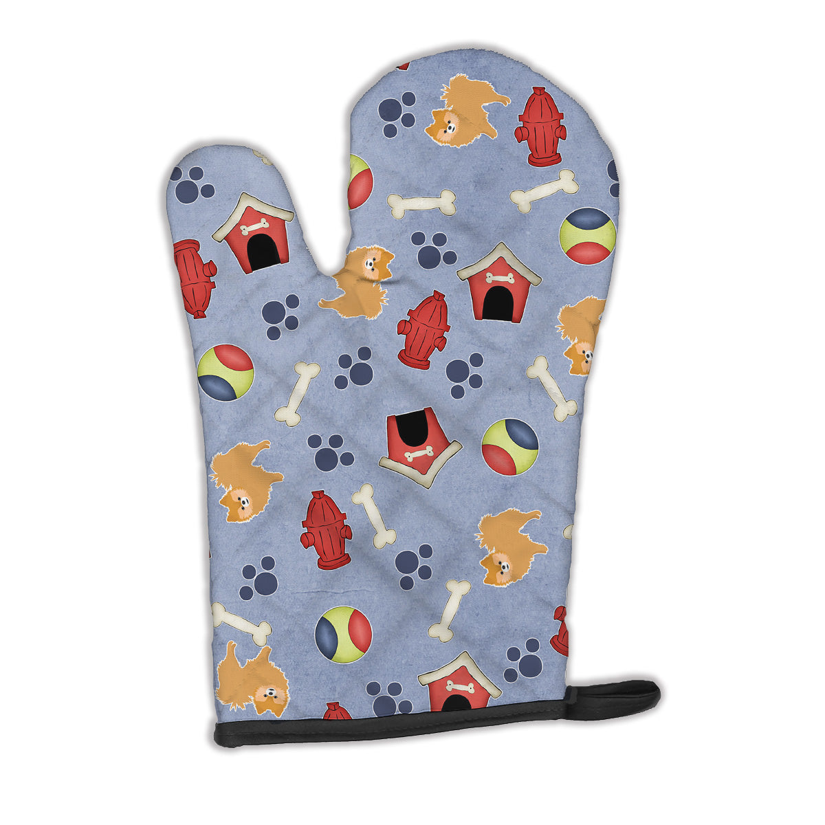 Dog House Collection Red Pomeranian Oven Mitt BB4110OVMT  the-store.com.