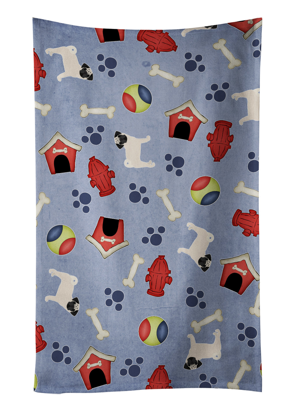 Dog House Collection Pug Kitchen Towel BB4113KTWL - the-store.com